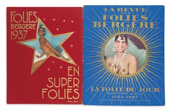 (THEATER.) Pair of programs for the Folies Bergère featuring Josephine Baker.